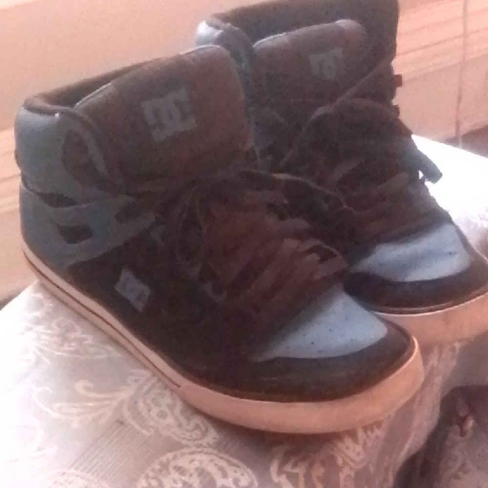 DC Black and Blue High-Top Sneakers